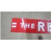 Image 4 : The Red and White Stores Porcelain Sign, 2-Piece, 18” × 196”