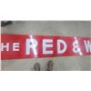 Image 5 : The Red and White Stores Porcelain Sign, 2-Piece, 18” × 196”