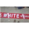 Image 7 : The Red and White Stores Porcelain Sign, 2-Piece, 18” × 196”