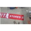 Image 8 : The Red and White Stores Porcelain Sign, 2-Piece, 18” × 196”