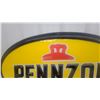 Image 5 : Pennzoil Oval Service Station lense Sign with Red Bell Logo 60”×35”