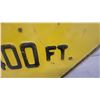 Image 4 : Vintage “End Detour 400 Ft.” Diamond-Shaped Metal Road Sign, 24” × 24”