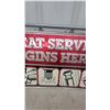 Image 4 : GM Authorized Service "Great Service Begins Here" metal embossed Advertising Sign, circa 1970s