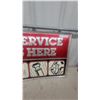 Image 5 : GM Authorized Service "Great Service Begins Here" metal embossed Advertising Sign, circa 1970s