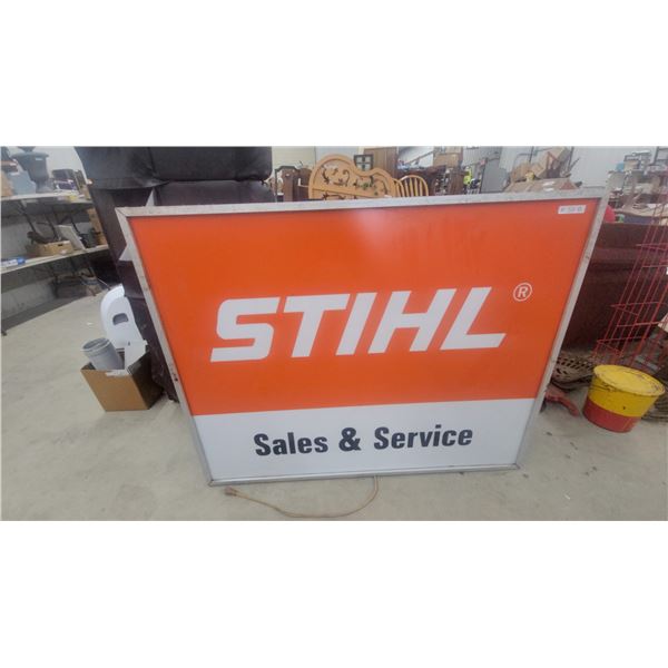 Stihl Sales and Service Illuminated Dealership Sign 49”×62”