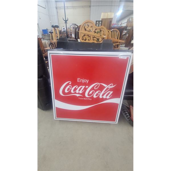 "Enjoy Coca-Cola" Trade Mark Registered Light-Up Advertising Sign 45”×48”