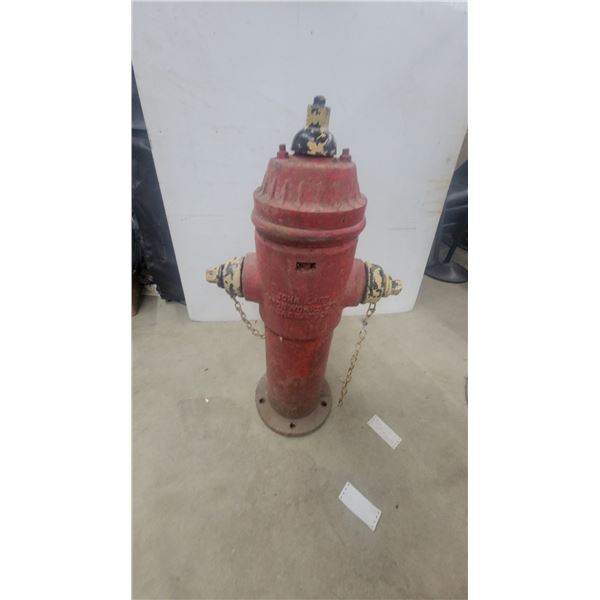 Vintage John East Iron Works Ltd. Saskatoon Cast Iron Fire Hydrant 36”