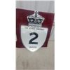 Image 5 : Vintage Ontario "The King's Highway 2” Shield Road metal Sign with Crown Emblem 28”×22”