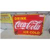 Image 1 : 1940s “Drink Coca-Cola Ice Cold” Porcelain Advertising Sign, 20” × 28”