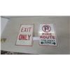 Image 1 : “Exit Only” and “No Parking Fire Route Tow Away Zone” Metal Signs
