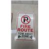 Image 2 : “Exit Only” and “No Parking Fire Route Tow Away Zone” Metal Signs