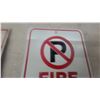 Image 3 : “Exit Only” and “No Parking Fire Route Tow Away Zone” Metal Signs