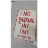 Image 5 : "No Parking Any Time" and "Reserved Parking" Metal Signs 12”×18”