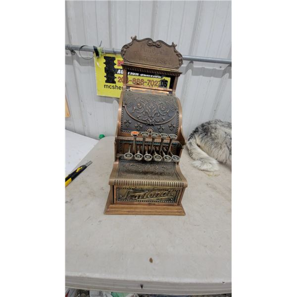 Antique 1921 National Model 313 Brass Cash Register, Candy Store Register