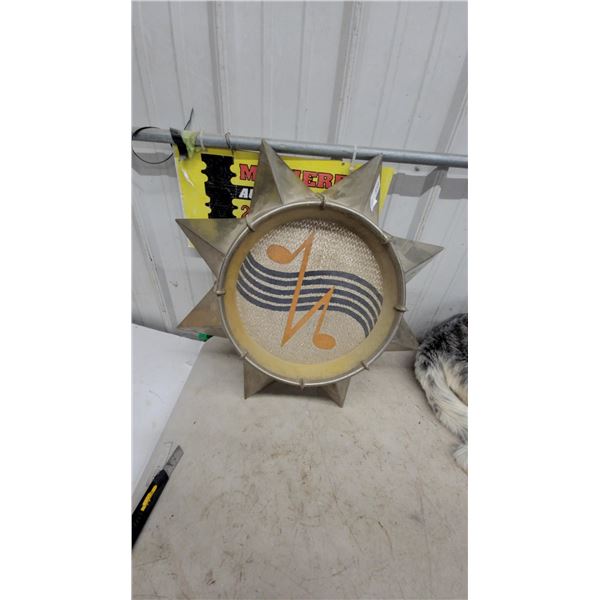 Vintage Wurlitzer Imperial Starburst Hi-Fi Speaker, Star-Shaped Metal Housing