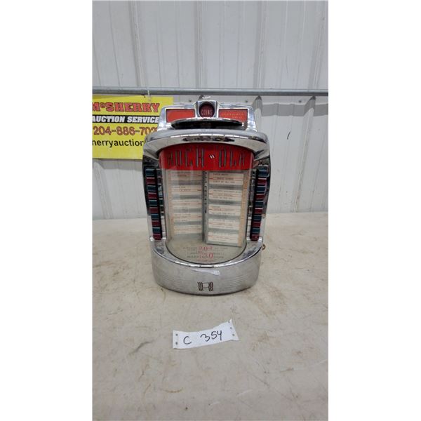 Rock-Ola Princess Model 1493 Tabletop Jukebox Wallbox Remote, 1962, Chrome Finish, 120 Selections