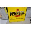 Image 7 : Pennzoil "Ask for It" Yellow Advertising Sign with Performance Protection Quality Tagline 24”×36”