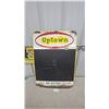 Image 1 : Vintage Uptown Soda "An Extra Twist of Lemon" Embossed Metal Chalkboard Sign, circa 1960s 19”×27”
