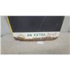 Image 3 : Vintage Uptown Soda "An Extra Twist of Lemon" Embossed Metal Chalkboard Sign, circa 1960s 19”×27”