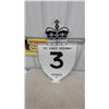 Image 1 : Vintage Ontario "The King's Highway 3” Metal Provincial Road Sign with St. Edward's Crown
