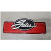 Image 1 : 1963 Gates Corporation Automotive Parts Dealer Embossed Metal Advertising Sign 6.6”×17”