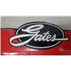 Image 2 : 1963 Gates Corporation Automotive Parts Dealer Embossed Metal Advertising Sign 6.6”×17”