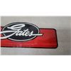 Image 4 : 1963 Gates Corporation Automotive Parts Dealer Embossed Metal Advertising Sign 6.6”×17”