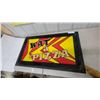Image 1 : Vintage "Wat a Pizza" Illuminated Light Box Sign With Retro Red and Yellow Design22”×36”