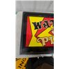Image 2 : Vintage "Wat a Pizza" Illuminated Light Box Sign With Retro Red and Yellow Design22”×36”