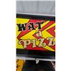 Image 3 : Vintage "Wat a Pizza" Illuminated Light Box Sign With Retro Red and Yellow Design22”×36”