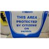 Image 3 : C.O.P.P. Citizens on Patrol Program "This Area Protected by Citizens on Patrol" Metal Sign
