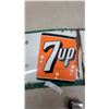 Image 3 : Vintage 1950s-1960s "Fresh Up with 7up" Porcelain Advertising Sign 12”×29”