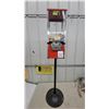 Image 1 : Capsule Vending Machine, $1 Loonie Coin Operated, Red and Chrome on Black Pole Stand 57” tall