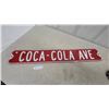Image 1 : Embossed Coca-Cola Ave Metal Street Sign, Red and White 6”×36” Modern