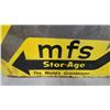 Image 2 : MFS Stor-Age "The World's Grainkeeper" Vintage Metal Advertising Sign 72”×34”