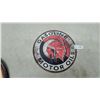 Image 1 : Modern Red Indian Gasoline and Motor Oils Round Porcelain Sign 12” diameter