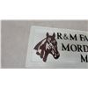 Image 2 : R and M Farms Morden Manitoba Vintage Embossed Promotional Sign with Cow Head and Beef Graphics