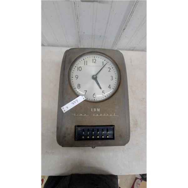 Vintage IBM Model 8225 Master Program Time Control Clock with Analog Face and Switch Panel 14”×21”