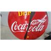 Image 3 : 1954” Drink Coca-Cola" Round Convex Porcelain Button Sign 48” diameter