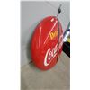Image 5 : 1954” Drink Coca-Cola" Round Convex Porcelain Button Sign 48” diameter