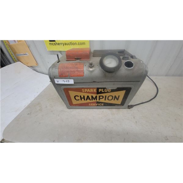 Vintage Champion Spark Plug Service Cleaner and Tester With Pressure Gauge