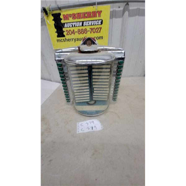 Vintage Wurlitzer 5210 Jukebox Wallbox Remote Selector, 1957, Chrome Trim, Green Selection Buttons