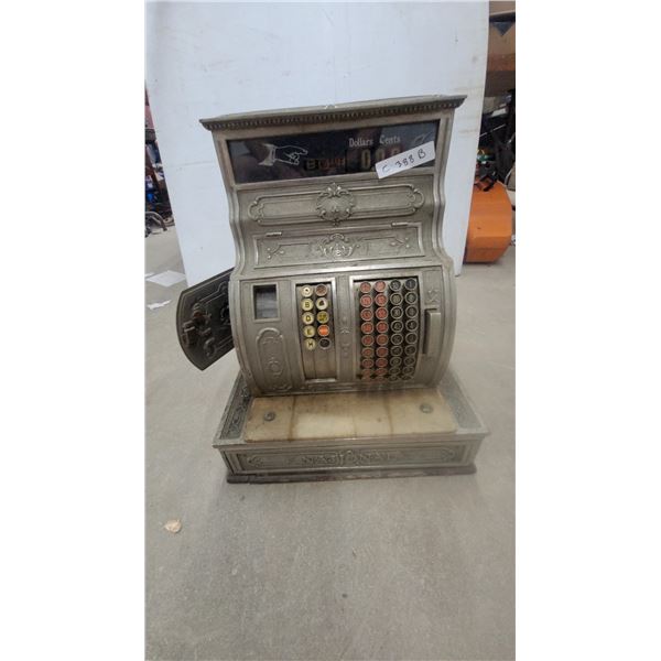 Antique National Cash Register Nickel-Plated Model 300-Series, Late 19th/Early 20th Century