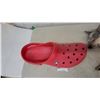 Image 2 : Store Display Crocs Crocband Red Clog with White and Black Striped Sole 24” long