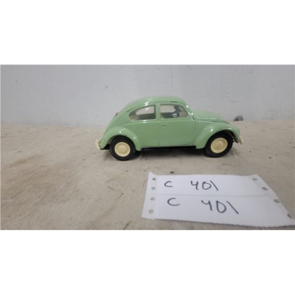 Tonka #236 Volkswagen Beetle Toy Car, Light Green, circa 1968-1969 Metal 9.6” long