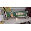 Image 1 : Vintage MacDonald's Export "Canada's Finest Cigarette" Cardboard Advertising Sign, with Metal frame