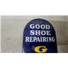Image 4 : Goodyear Wingfoot Heels “Good Shoe Repairing” Porcelain Enamel Sign, 4”×1
