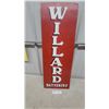 Image 1 : Vintage Willard Batteries Single-Sided Vertical Metal Advertising Sign 12”×33”