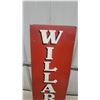 Image 2 : Vintage Willard Batteries Single-Sided Vertical Metal Advertising Sign 12”×33”