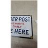 Image 4 : The Leader-Post "Saskatchewan's Biggest Daily" Porcelain Enamel Advertising Sign 6”×12”